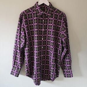 NWOT Robert Graham M Retro Artsy Geometric Eclectic Preppy Office Dress Shirt